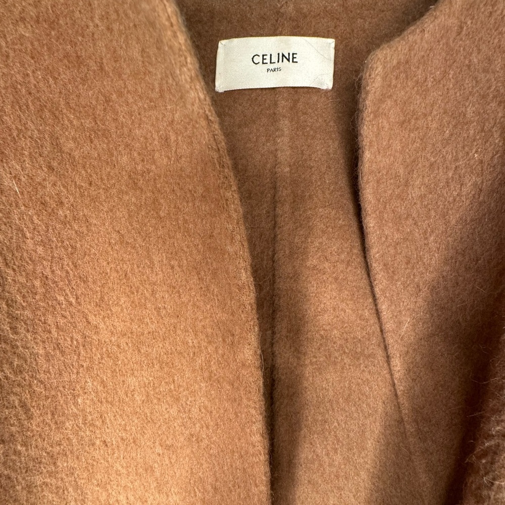 RUNWAY CELINE DOUBLE SIDED CASHMERE COAT